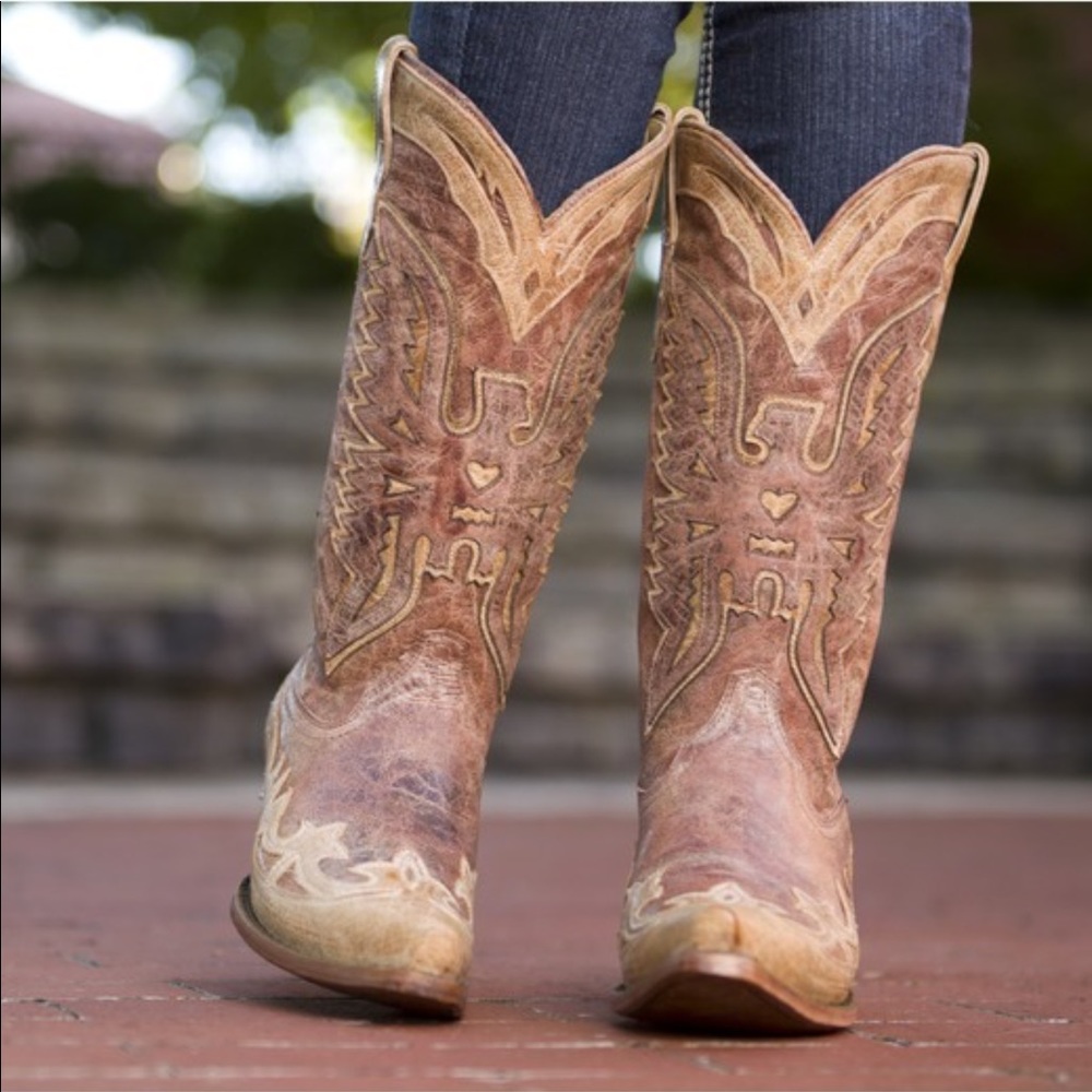 Corral Crackle Distressed Western Boots